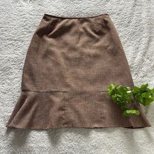 Le‎ Suit skirt Brown Sz 16P Polyester Casual Formal Workwear Career